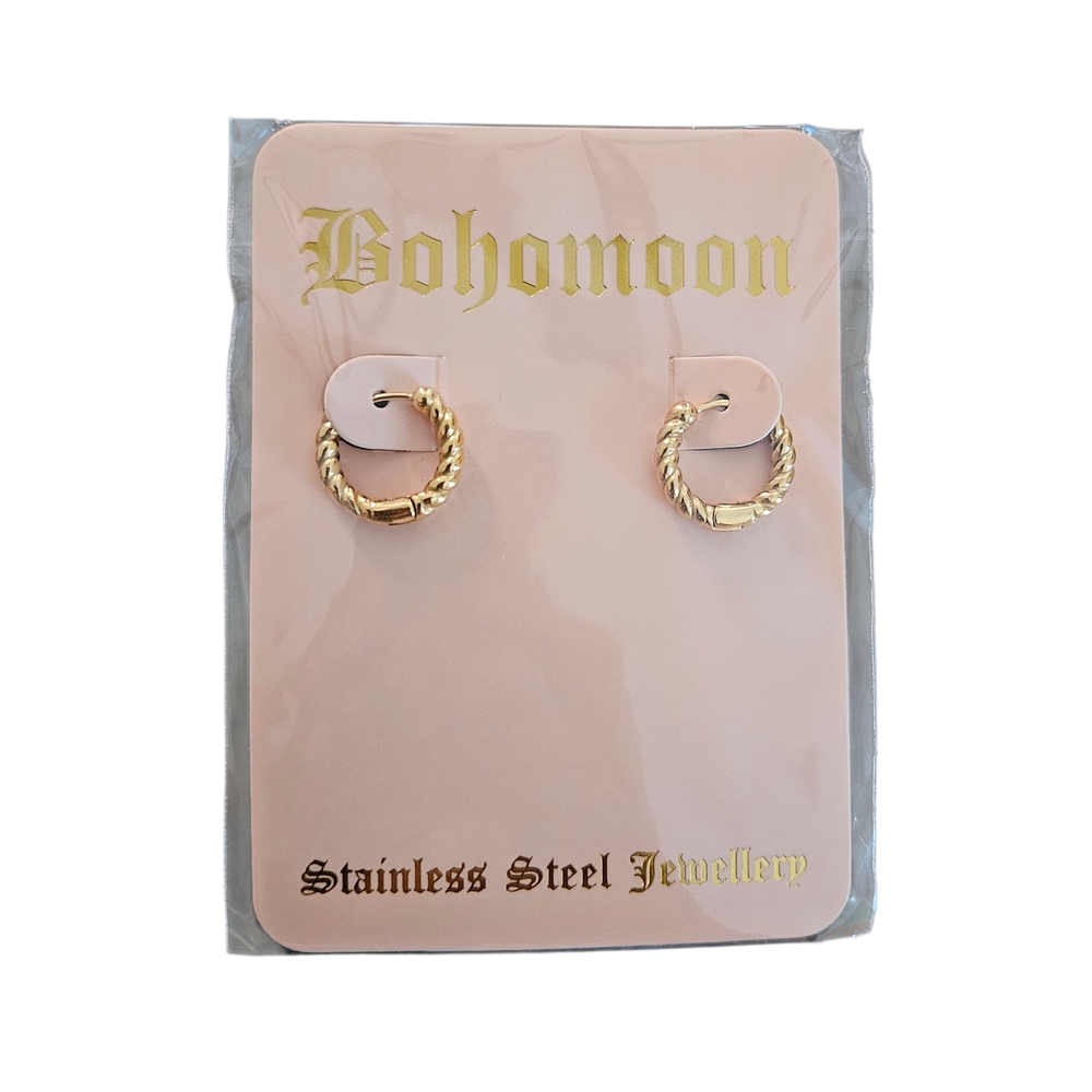Elegant 18k Gold Hoop Earrings - Picture 2 of 4